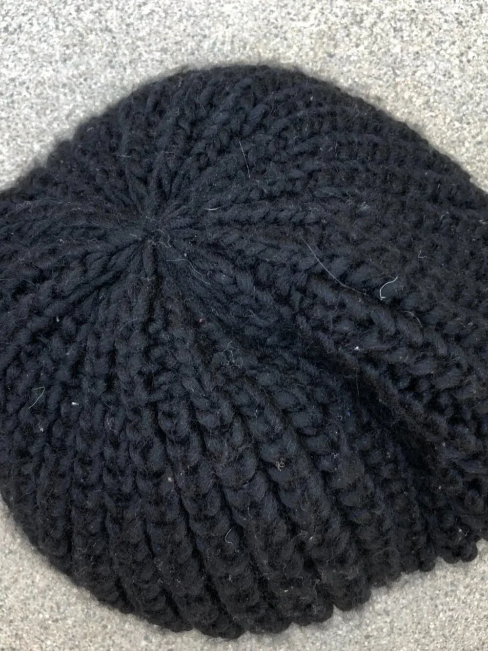 Wool Blend Knit Army Cadet Hat Women's One Size Black Made in Italy